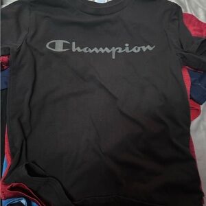 Champion Black Tee with Logo